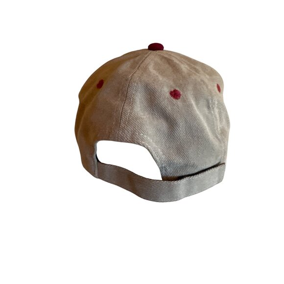 Alaska Eagle Embroidered Baseball Cap Adjustable Strapback Gray & Burgundy - Picture 3 of 5